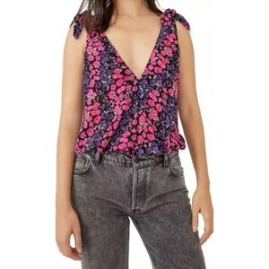 FREE PEOPLE BARE IT ALL BODYSUIT FLORAL PARTY COMBO SIZE S